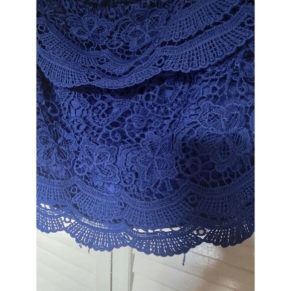 Spoon Jeans Women’s Lace Top - Size Small - Stylish Blue Blouse - Picture 9 of 11